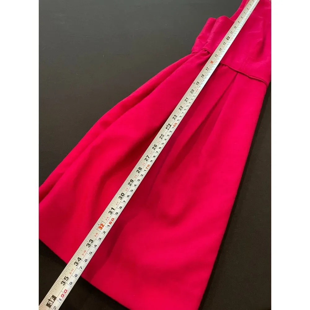 ~ J.Crew 8 sleeveless wool blend pink shift / sheath dress, knee length pleated - Picture 5 of 12